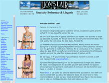 Tablet Screenshot of lionslairdesigns.com